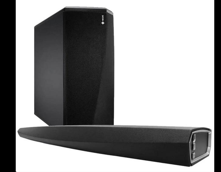 Denon Heos Bar + 2x Heos 3 + Vögels Standen - 5.1 Systeem, Audio, Tv en Foto, Soundbars, Zo goed als nieuw, Bluetooth, Met externe subwoofer