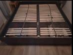 IKEA Tweepersoonsbed + Lades & Lattenbodems, Ophalen, Gebruikt, Zwart, Tweepersoons