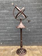 Prachtige zware staande zonnewijzer, gietijzer bruin., Ophalen of Verzenden