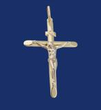 Groot 14 karaat Gouden Kruis Christus Kettinghanger Hanger, Jw, Verzenden, Nieuw, Kruis of Symbool