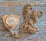Mechanische klassieke vergulde dames zak/ketting horloge., Antiek en Kunst, Ophalen of Verzenden