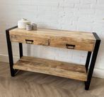 Magazijn Leegverkoop Sidetable Britt mangohout metaal zwart, Nieuw, Ophalen of Verzenden, Info@wkhome.nl, Argonweg 20 Amersfoort