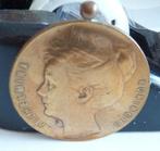 SPELD WILHELMINA 50 JAAR MEDAILLE JULIANA BRONS EN KOPER1910, Verzenden, Brons, Nederland