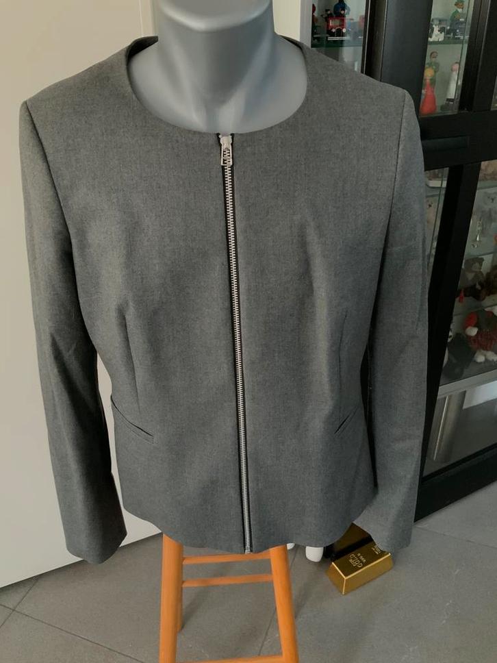 Vanilia dames jasje., Kleding | Dames, Jasjes, Kostuums en Pakken, Zo goed als nieuw, Jasje, Maat 42/44 (L), Grijs, Ophalen of Verzenden