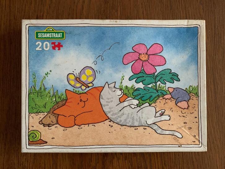 Sesamstraat puzzel Dikkie Dik - Jet Boeke; 20 stukjes, Kinderen en Baby's, Speelgoed | Kinderpuzzels, Zo goed als nieuw, 10 tot 50 stukjes