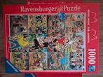 2 Suske en Wiske Puzzels - Ravensburger 1000 Stukjes, Ophalen, 500 t/m 1500 stukjes, Zo goed als nieuw, Legpuzzel