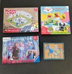 Pakket puzzels / spelletjes Frozen, Woezel en Pip, Kinderen en Baby's, Speelgoed | Kinderpuzzels, 10 tot 50 stukjes, Zo goed als nieuw
