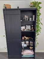 Stijlvolle zwarte kast met schuifdeur, Huis en Inrichting, Ophalen, 100 tot 150 cm, 200 cm of meer, Modern