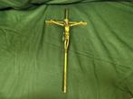 vintage antiek messing kruis met christus, Antiek en Kunst, Ophalen of Verzenden
