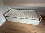 Brimnes bedbank 80x200 met matras, Ophalen, Gebruikt, Eenpersoons, Wit