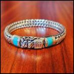 BEN XS Stone Turquoise    Buddha to Buddha armband mt E / E+, Verzenden, Zo goed als nieuw, Zilver, Zilver
