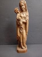 Houten Mariabeeld met kindje Jezus, Antiek en Kunst, Antiek | Religie, Ophalen of Verzenden