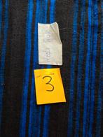 Blauw/zwart gestreepte stof, Antiek en Kunst, Antiek | Kleden en Textiel, Ophalen of Verzenden