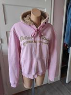 G star roze jogging vest Xl- xxl teddy bont capuchon voering, Kleding | Dames, Truien en Vesten, Ophalen of Verzenden, Roze, Zo goed als nieuw