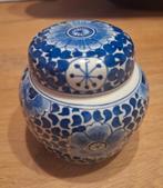 Delfts blauwe gemberpot met Chinees motief, Ophalen of Verzenden