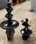 Zilver flessenstopper Schoorsteenveger & clown, Antiek en Kunst, Antiek | Tin, Verzenden
