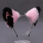 Zwart Roze Katten Oren Vossen Oren Furry Fursuit Cosplay, Verzenden, Nieuw