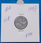 Aruba 5 cent - 1997 FDC, Postzegels en Munten, Munten | Nederland, Verzenden, Koningin Beatrix, 5 cent, Losse munt