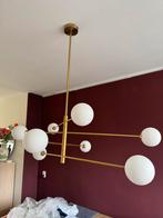 Gouden lamp met witte bollen - nieuw in doos!, Ophalen, Zo goed als nieuw, Metaal, 75 cm of meer
