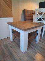Salontafel landelijk hout/wit, Ophalen, 50 tot 100 cm, Vierkant, 50 tot 100 cm