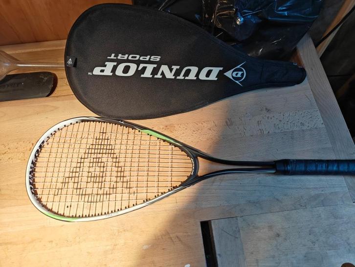 squash racket Dunlop, Sport en Fitness, Squash, Gebruikt, Racket, Met hoes, Ophalen