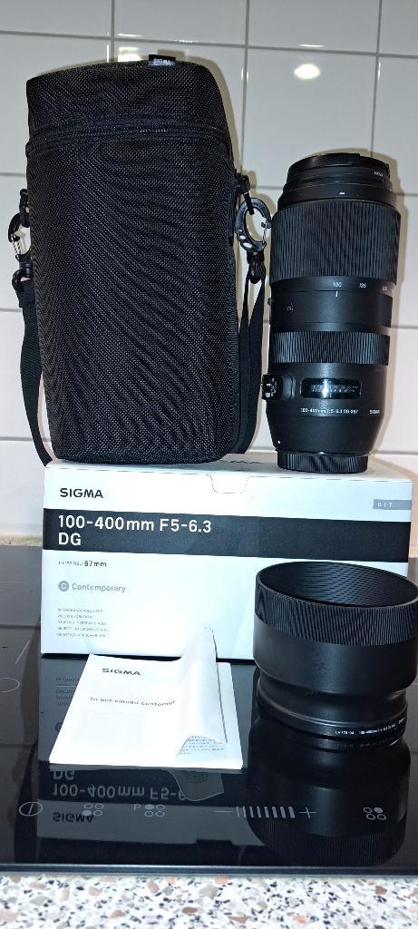 Sigma 100-400 F 5-6.3 DG Contemporary met canon EF Mount, Audio, Tv en Foto, Fotografie | Lenzen en Objectieven, Zo goed als nieuw