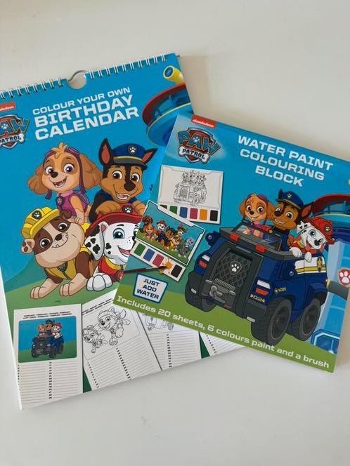 Paw Patrol kalender kleurplaat en verfset, Kinderen en Baby's, Speelgoed | Educatief en Creatief, Zo goed als nieuw, Ophalen of Verzenden