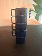 Mepal Rosti Melamine Bekers - Set van 4 - Donkerblauw, Ophalen of Verzenden, Gebruikt, Blauw, Beker of Kan