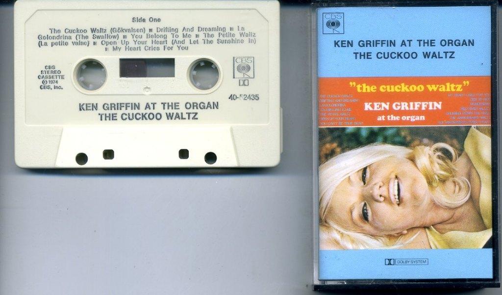 Ken Griffin At The Organ The Cuckoo Waltz 14 nrs cassette ZG, Cd's en Dvd's, Cassettebandjes, Overige genres, 1 bandje, Ophalen of Verzenden