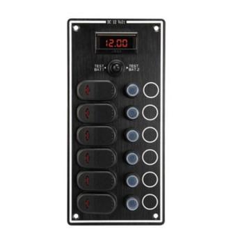 Schakelpaneel 6 delig 10162-BK Allpa L0610162 met voltmeter beschikbaar voor biedingen