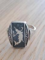 Siam flip ring sterling zilver Thaise ring uit 1940, Ophalen of Verzenden, Zilver, Ring