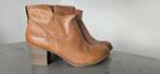 Enkellaarsjes maat 41 cognac, Kleding | Dames, Ophalen, Zo goed als nieuw, Bruin