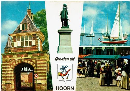 Ansichtkaart Hoorn Poort Zeilboten Westfriese markt, Verzamelen, Ansichtkaarten | Nederland, Gelopen, Noord-Holland, 1960 tot 1980