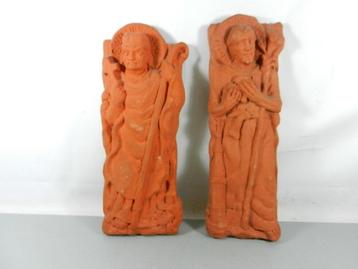2 Terra Cotta wandplaquettes Wim Harzing  beschikbaar voor biedingen