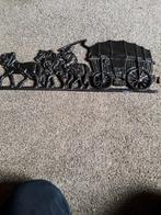 In de buurt giet ijzeren beeld koets met paarden, Antiek en Kunst, Ophalen of Verzenden