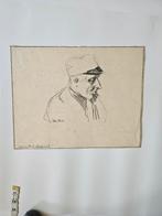 Tekening schets houtskool Johannes van Hove, Antiek en Kunst, Ophalen of Verzenden