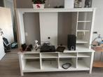Witte TV meubel kast, Gebruikt, Ophalen of Verzenden, 150 tot 200 cm, 25 tot 50 cm