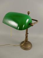 Bankierslamp - Gepolijst Messing & Groen Glas - 45cm, Helene Livingstyle, Helenelivingstyle@gmail.com, Klassieke, 7531TJ