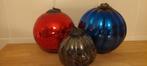 3 mooie heksenballen , rood blauw en zilver, Diversen, Kerst, Ophalen of Verzenden