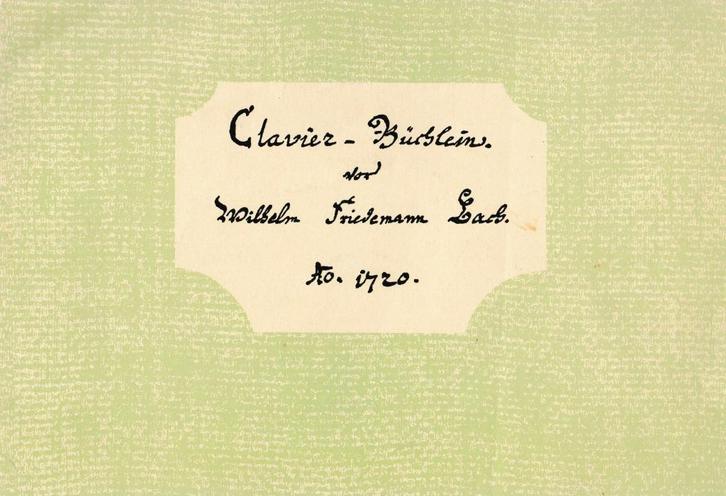 JOHANN SEBASTIAN BACH - Clavier-Buchlein - Wilh.Fr.Bach, Muziek en Instrumenten, Bladmuziek, Gebruikt, Artiest of Componist, Klassiek