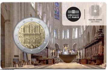 Frankrijk 2 Euro 2025 "Notre Dame", BU in coincard beschikbaar voor biedingen