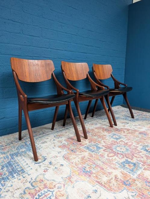 3x Vintage design stoelen, Arne Hovmand, jaren '60, Verzamelen, Retro, Huis en Inrichting, Ophalen
