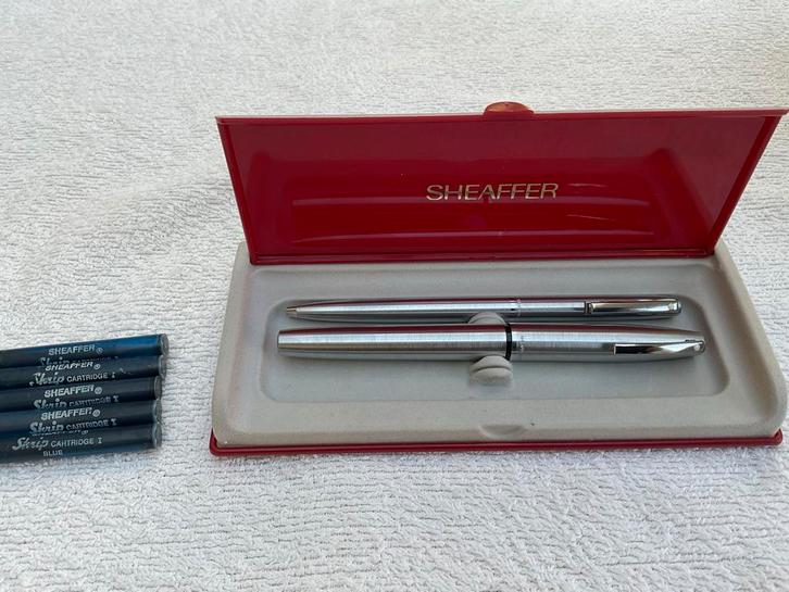Sheaffer Vulpen & Ballpoint Set in Doos, Antiek en Kunst, Antiek | Kantoor en Zakelijk, Ophalen of Verzenden