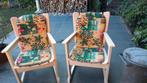 Vier mooie tuinstoelkussens lage rug,  95 x 45, Tuin en Terras, Tuinstoelen, Ophalen of Verzenden, Gebruikt