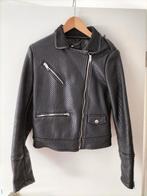 Lederlook damesjack zwart, Ophalen of Verzenden, Zo goed als nieuw, Maat 38/40 (M), Zwart