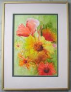 Mooi schilderij aquarel van Helleen, gesigneerd., Ophalen of Verzenden