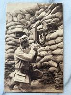 Wo1: ak loopgraaf speciaal wapen sluipschutter periscoop, Verzamelen, Ophalen of Verzenden, Landmacht, Nederland, Foto of Poster