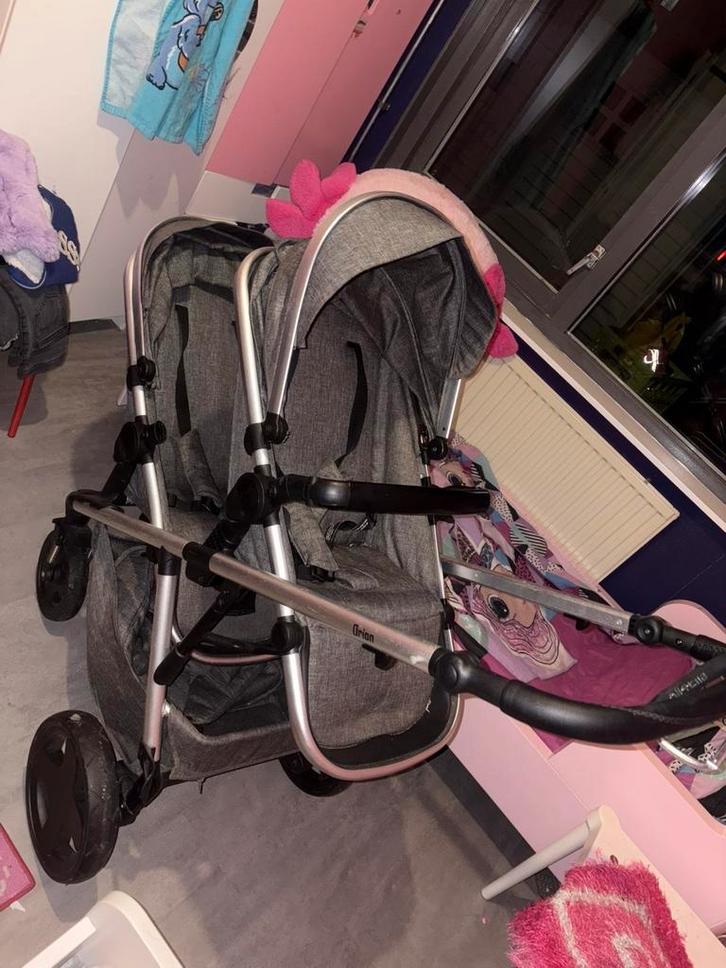 Duo Kinderwagen Tandem - Grijs, Kinderen en Baby's, Kinderwagens en Combinaties, Gebruikt, Kinderwagen, Overige merken, Duowagen