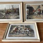 3 Engelse Printen in Lijst, Jachtscenes, English Style, Ophalen of Verzenden, Gebruikt