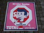 Total benzine chocolade jacques (1m20 op 1m20) jaren 70, Verzamelen, Reclamebord, Gebruikt, Ophalen of Verzenden